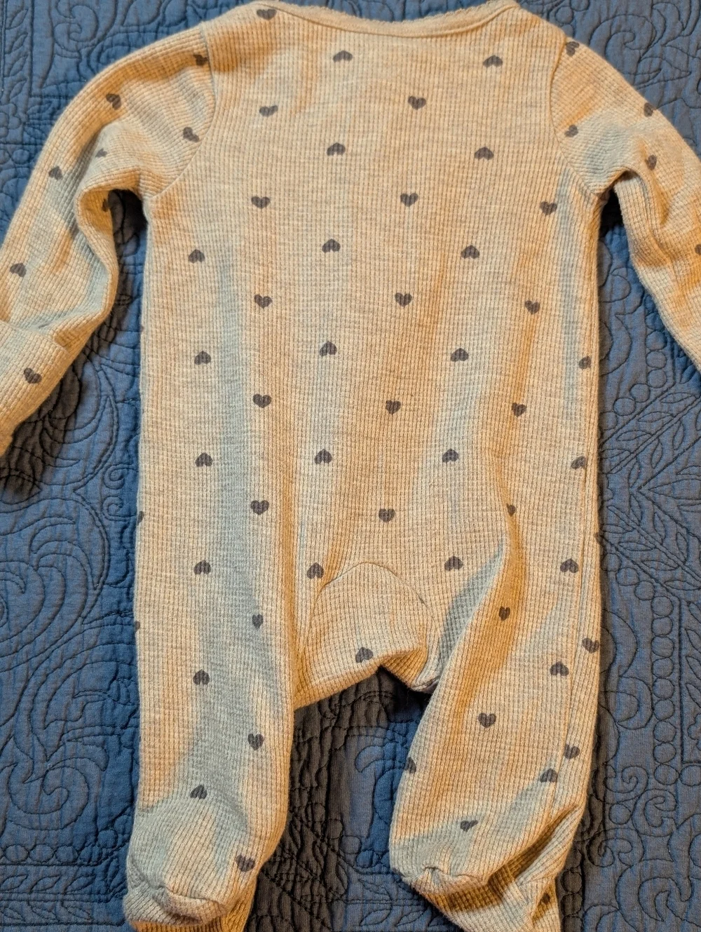 Just One You by Carter’s Baby Girl Heart Print Thermal Sleeper NB Zip Up (G1-G)‎